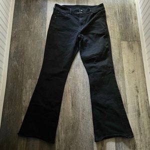 American Eagle | 16 Long Black Hi Rise Artist Flare Jeans